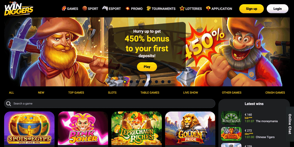 Win Diggers online casino