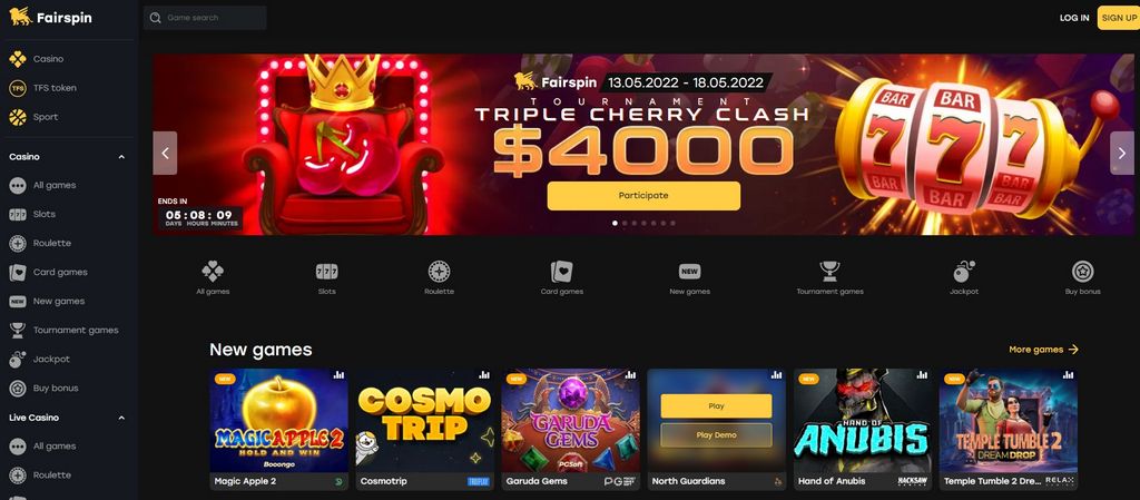 Reseña de Fairspin | Casino en línea, casa de apuestas y plataforma de recompensas con criptomonedas transparentes